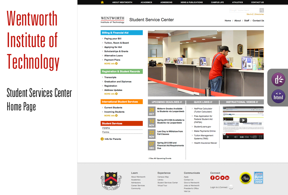 Wentworth Institute of Technology | Student Service Center